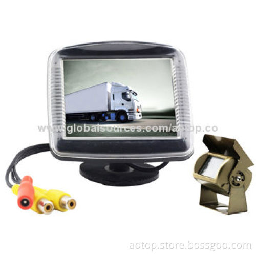 3.5-inch Car Rear-view Monitor with Remote Control/Multiple Language/OSD Menu/Compact Design/PAL/NTS